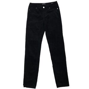 Buffalo David Bitton Pants Womens Size 4/27 Black Velvet Mid Rise Stretch Skinny